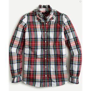 J. Crew Ruffleneck Classic-fit Boy Shirt in Snowy Stewart Tartan Size XS